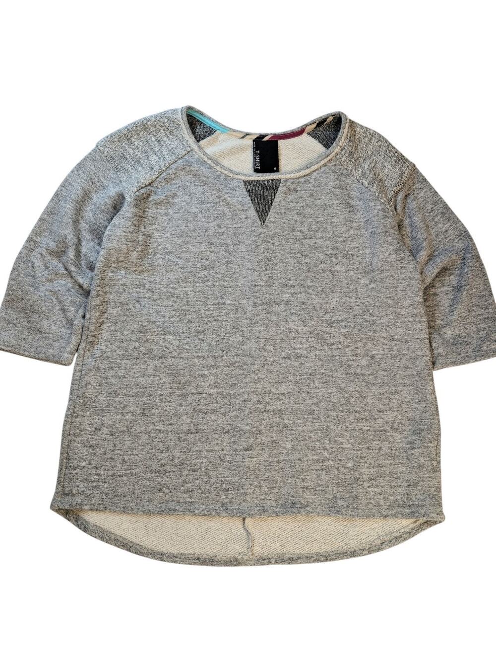 ANTHROPOLOGIE Dolan Gray 3/4 Sleeve Knit High Low Sweatshirt Size Medium